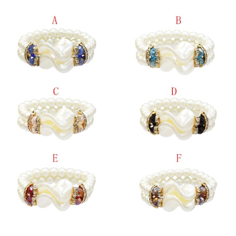 Korean Handmade Wedding Big Pearl Jewelry Double Rows Rhinestone Crystal Bridal Bracelets Bangle For Women Arm India Jewelry
Korean Handmade Wedding Big Pearl Jewelry Double Rows Rhinestone Crystal Bridal Bracelets Bangle For Women Arm India Jewelry