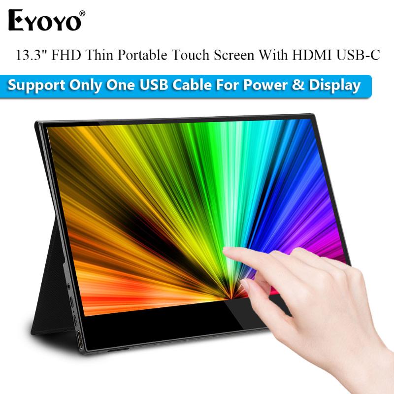 Eyoyo EM13T 13.3" Touch Gaming monitor portatil 1920x1080 IPS FHD USB C Second screen Display For PS4 Xbox Laptop
Eyoyo EM13T 13.3" Touch Gaming monitor portatil 1920x1080 IPS FHD USB C Second screen Display For PS4 Xbox Laptop