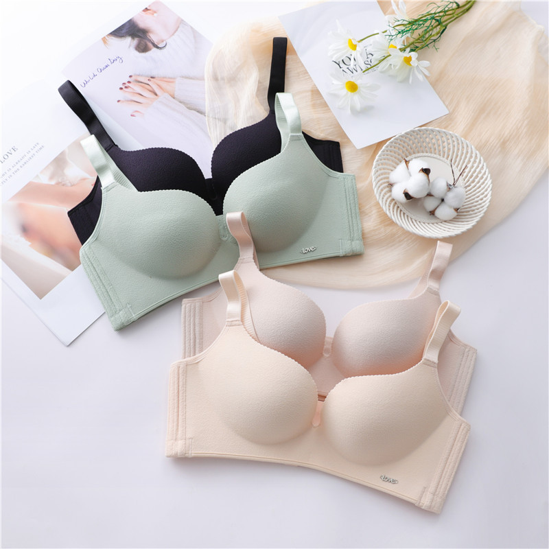 Thailand ru jiao mian Underwear Female Shiny Side without Steel Ring Bra Push up Adjustable Breast Hugging Breathable Comfort Br, Green
Thailand ru jiao mian Underwear Female Shiny Side without Steel Ring Bra Push up Adjustable Breast Hugging Breathable Comfort Br, Green