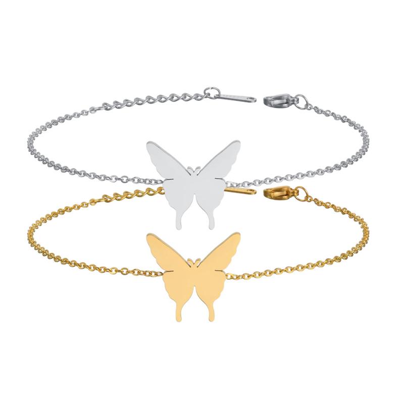 Fashion Animal Butterfly Charm Bracelet Bangles Gold Color Stainless Steel Bracelets for Women Jewelry Bijoux Femme 2020
Fashion Animal Butterfly Charm Bracelet Bangles Gold Color Stainless Steel Bracelets for Women Jewelry Bijoux Femme 2020
