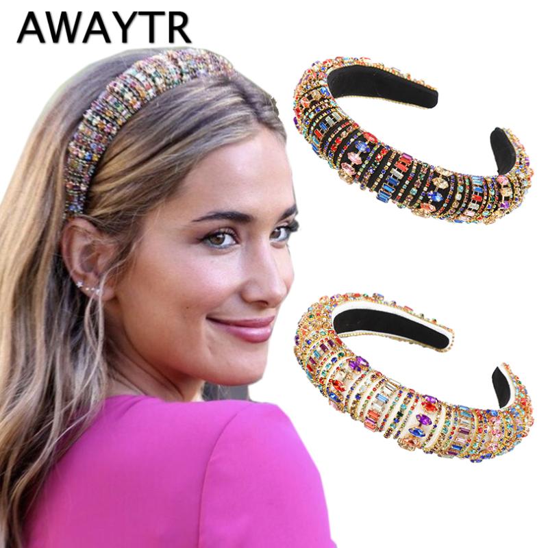 AWAYTR Sparkly Padded Colorful Rhinestones Headbands Full Crystal Luxurious Limited Edition Hairbands Women Baroque Headband
AWAYTR Sparkly Padded Colorful Rhinestones Headbands Full Crystal Luxurious Limited Edition Hairbands Women Baroque Headband