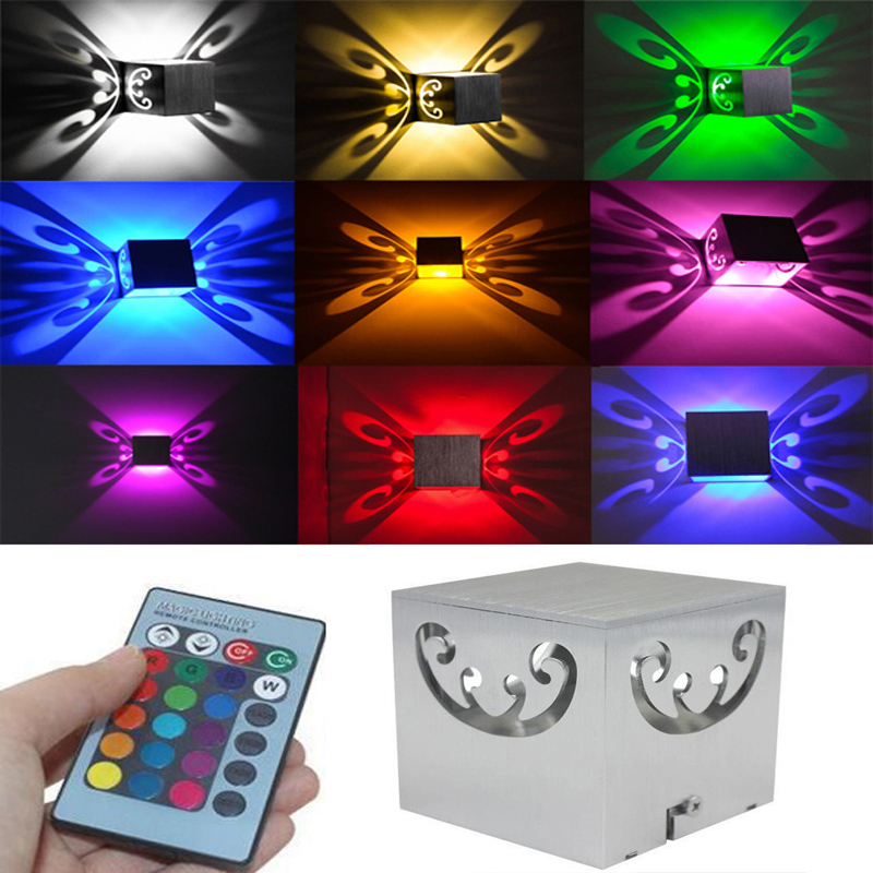 RGB Control 3W LED Butterfly Sconce Wall Lamp Night Lighting Home Luces Club Par Colorful Decor Backlight Wandlamp Lampara Light
RGB Control 3W LED Butterfly Sconce Wall Lamp Night Lighting Home Luces Club Par Colorful Decor Backlight Wandlamp Lampara Light