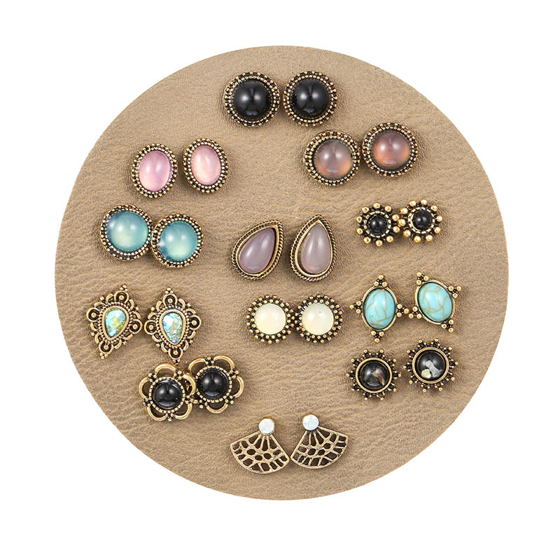 Luxury Retro Geometric Waterdrop Crystal Resin Stud Earrings 12 Pairs/lot 2020 Minimalism Stone Brinco Set For Women Kolczyki
Luxury Retro Geometric Waterdrop Crystal Resin Stud Earrings 12 Pairs/lot 2020 Minimalism Stone Brinco Set For Women Kolczyki
