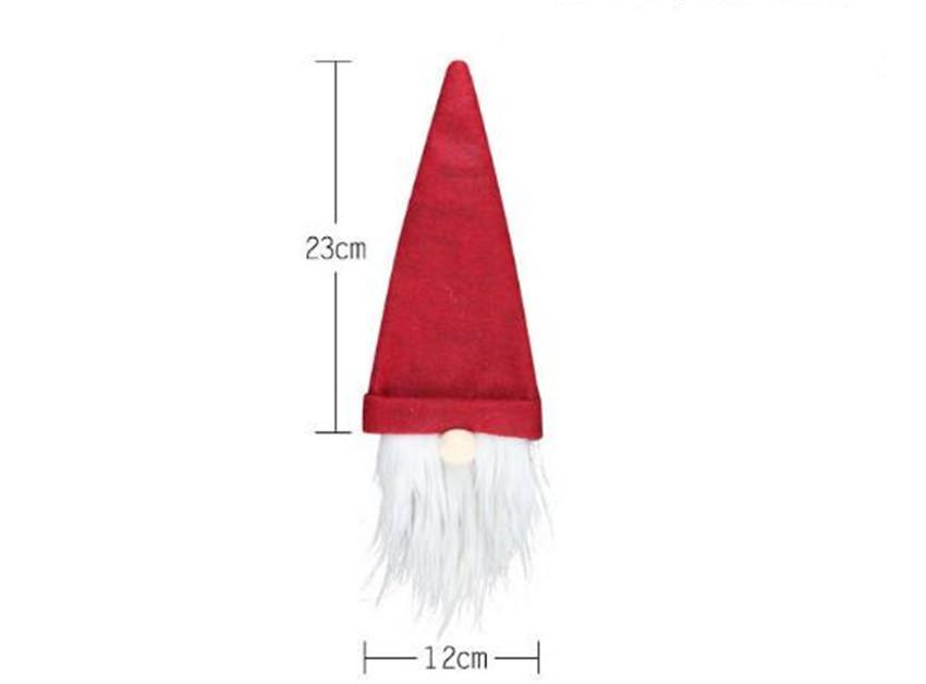 New Christmas Gift Bag Decorations Santa Claus Wine Glass Bottle Set Party Home Decors FY7175