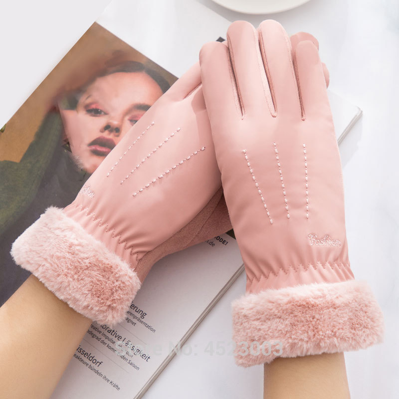 Women Winter Suede Gloves Elegant Full Finger Warm Touch Screen Glove Plus Velvet Thicken Student Outdoor Mittens
Women Winter Suede Gloves Elegant Full Finger Warm Touch Screen Glove Plus Velvet Thicken Student Outdoor Mittens