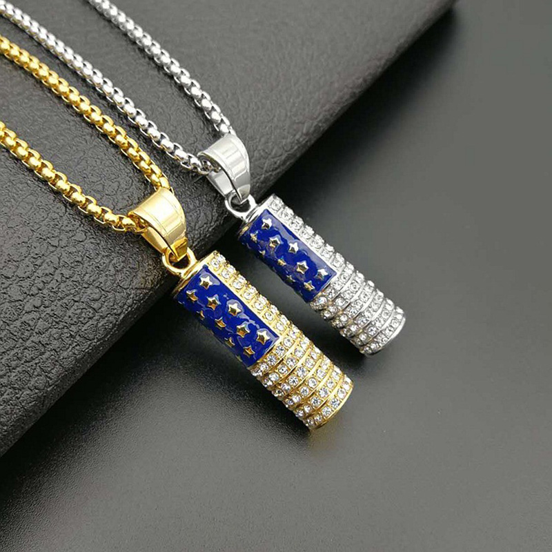 Hip Hop Rhinestones Paved Bling Iced Out Stainless Steel American Flag Barber Shop Sign Pendants Necklace for Men Rapper Jewelry
Hip Hop Rhinestones Paved Bling Iced Out Stainless Steel American Flag Barber Shop Sign Pendants Necklace for Men Rapper Jewelry