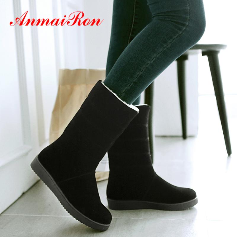 ANMAIRON Low Round Toe Slip-On Snow Boots Cow Suede Sewing Shoes Woman Flat with Black Boots Polyurethane Velvet Solid Shoes
ANMAIRON Low Round Toe Slip-On Snow Boots Cow Suede Sewing Shoes Woman Flat with Black Boots Polyurethane Velvet Solid Shoes