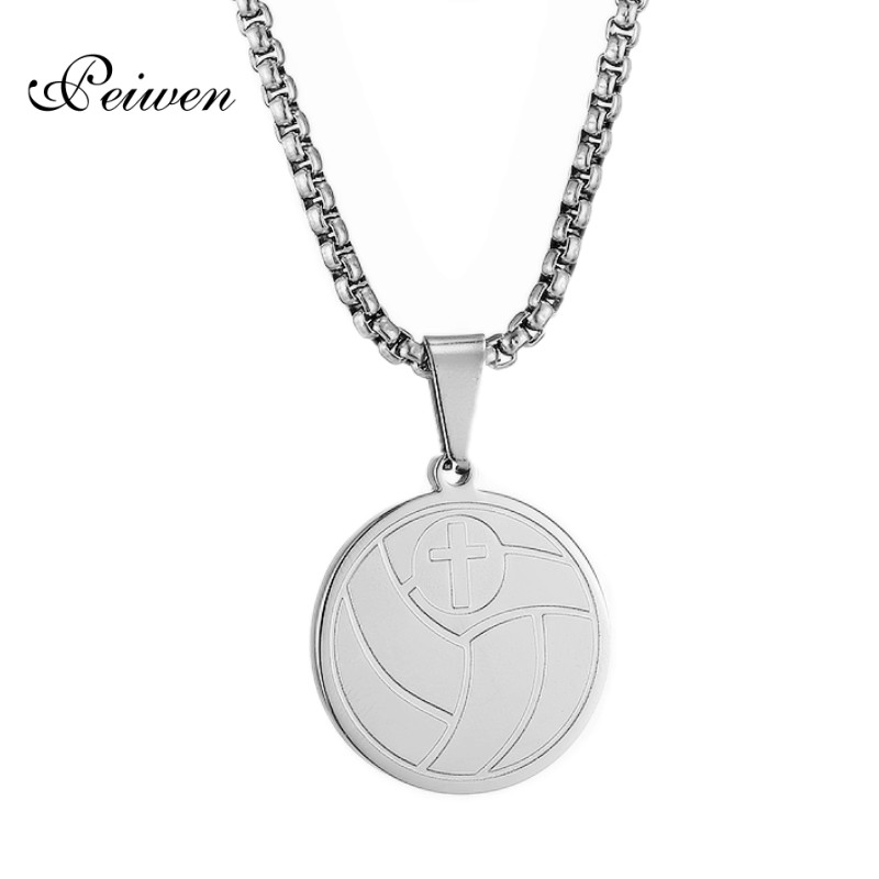Stainless Steel Volleyball Cross Necklace Gold Silver Color Charm Chain Necklaces For Women Men Sport Neck Choker Male Jewelry
Stainless Steel Volleyball Cross Necklace Gold Silver Color Charm Chain Necklaces For Women Men Sport Neck Choker Male Jewelry