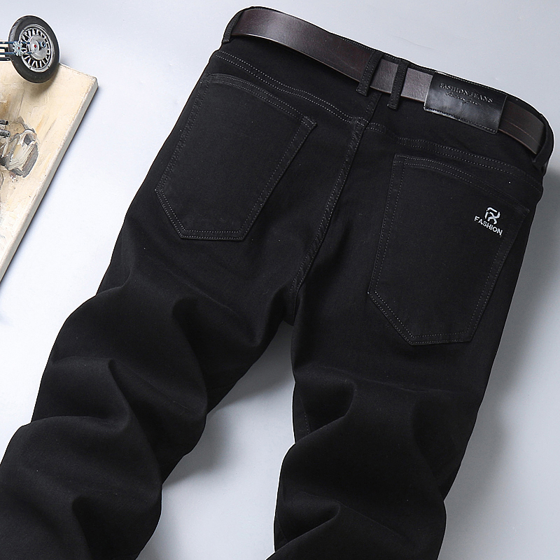 Men's Jeans 2021 Autumn Pure Black Business Classic Style Regular Fit Stretch Denim Pants Fashion Casual Brand Trousers, 1315-black
Men's Jeans 2021 Autumn Pure Black Business Classic Style Regular Fit Stretch Denim Pants Fashion Casual Brand Trousers, 1315-black