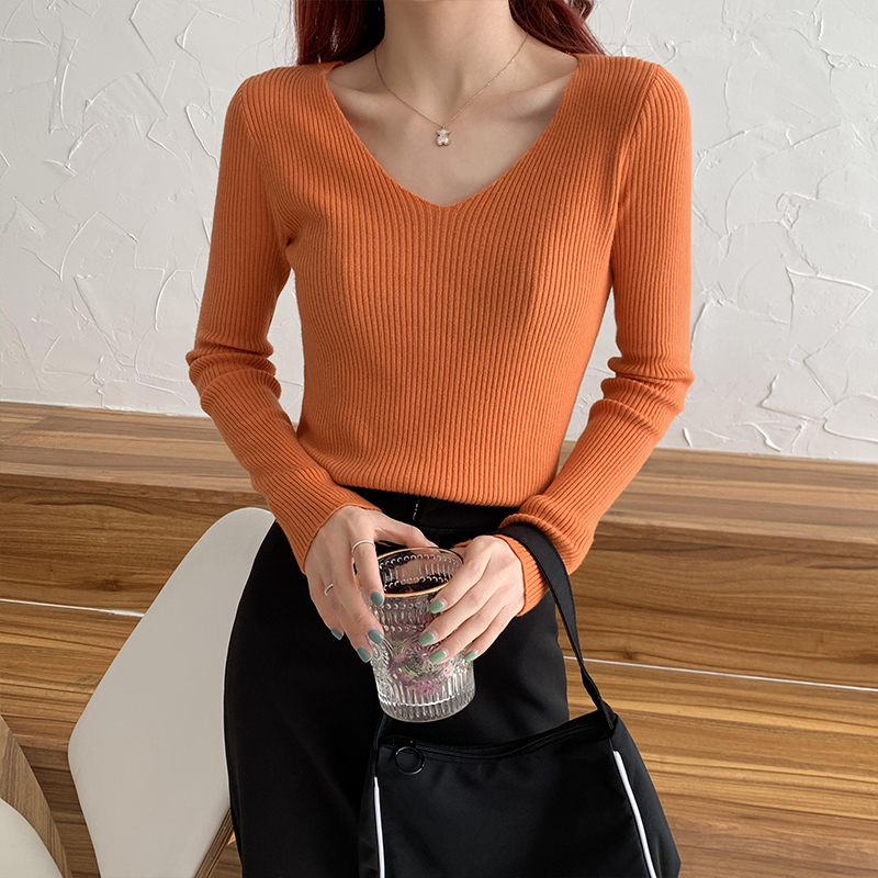 Long Sleeve Knitted Sweater Women Autumn 2020 V Neck Pullover Sweater Slim Solid Color Bottoming Shirt Tops Women, Khaki
Long Sleeve Knitted Sweater Women Autumn 2020 V Neck Pullover Sweater Slim Solid Color Bottoming Shirt Tops Women, Khaki