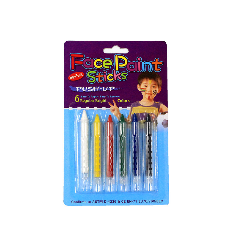 6 Colors Face Painting Crayon Pencils Splicing Structure Face Paint Crayon Body Painting Pen Stick For Children Party Makeup Tools