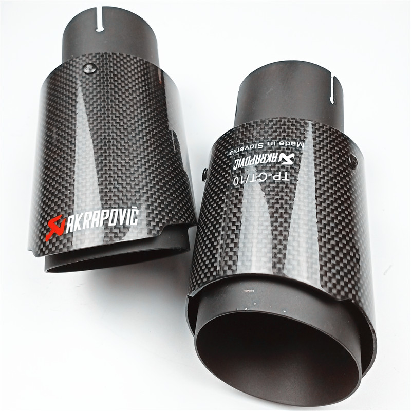 IN 63MM OUT 89MM One Pieces AK Glossy Carbon Fiber Exhausts Pipe Akrapovic Black Stainless steel Exhaust Tail End Pipes
IN 63MM OUT 89MM One Pieces AK Glossy Carbon Fiber Exhausts Pipe Akrapovic Black Stainless steel Exhaust Tail End Pipes