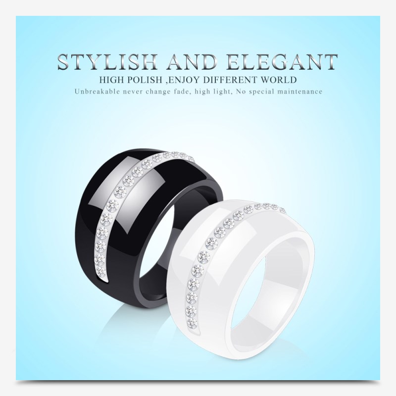 2020 Sale Fashion Jewelry Crystal from Austrian Ceramic ring Europe and America simple fashion two-color set zircon couple ring
2020 Sale Fashion Jewelry Crystal from Austrian Ceramic ring Europe and America simple fashion two-color set zircon couple ring