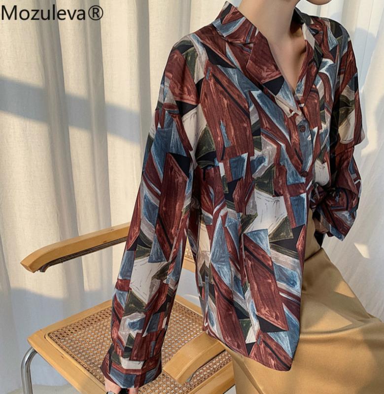 Mozuleva Notched Collar Vintange Loose Women Shirt Blouses Single-breasted Full Sleeve Patchwork Female Tops Autumn Winter 2020, Picture color
Mozuleva Notched Collar Vintange Loose Women Shirt Blouses Single-breasted Full Sleeve Patchwork Female Tops Autumn Winter 2020, Picture color