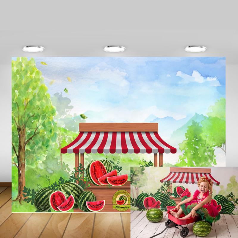 Watermelon Birthday Party Backdrop for Photo Shoot Wild Green Forest Farmer' s Market Backdground Newborn Portrait Photography
Watermelon Birthday Party Backdrop for Photo Shoot Wild Green Forest Farmer' s Market Backdground Newborn Portrait Photography