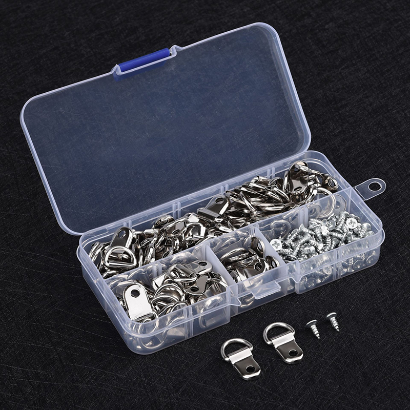 100pcs D-Ring Picture Hangers with Screws for Hanging Clock Paintings Artwork Hook Photo Mirrors Single Hole D-Rings TN9
100pcs D-Ring Picture Hangers with Screws for Hanging Clock Paintings Artwork Hook Photo Mirrors Single Hole D-Rings TN9