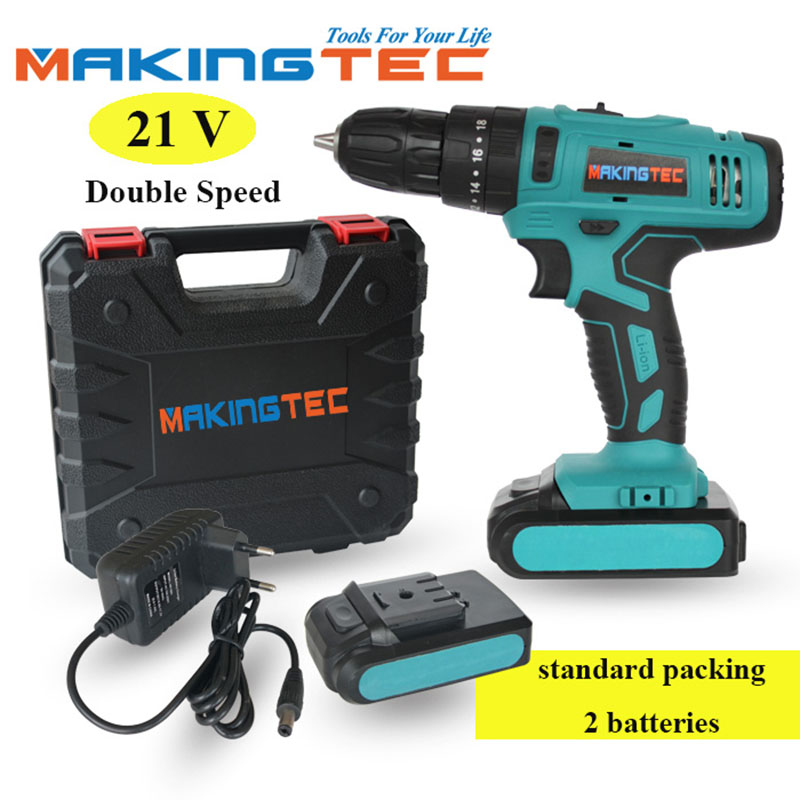 MAKINGTEC Electric Cordless Drill Screwdriver Double Speed Power Tools Lithium-Ion Battery Drill 21V Wireless Power Driver Tools
MAKINGTEC Electric Cordless Drill Screwdriver Double Speed Power Tools Lithium-Ion Battery Drill 21V Wireless Power Driver Tools