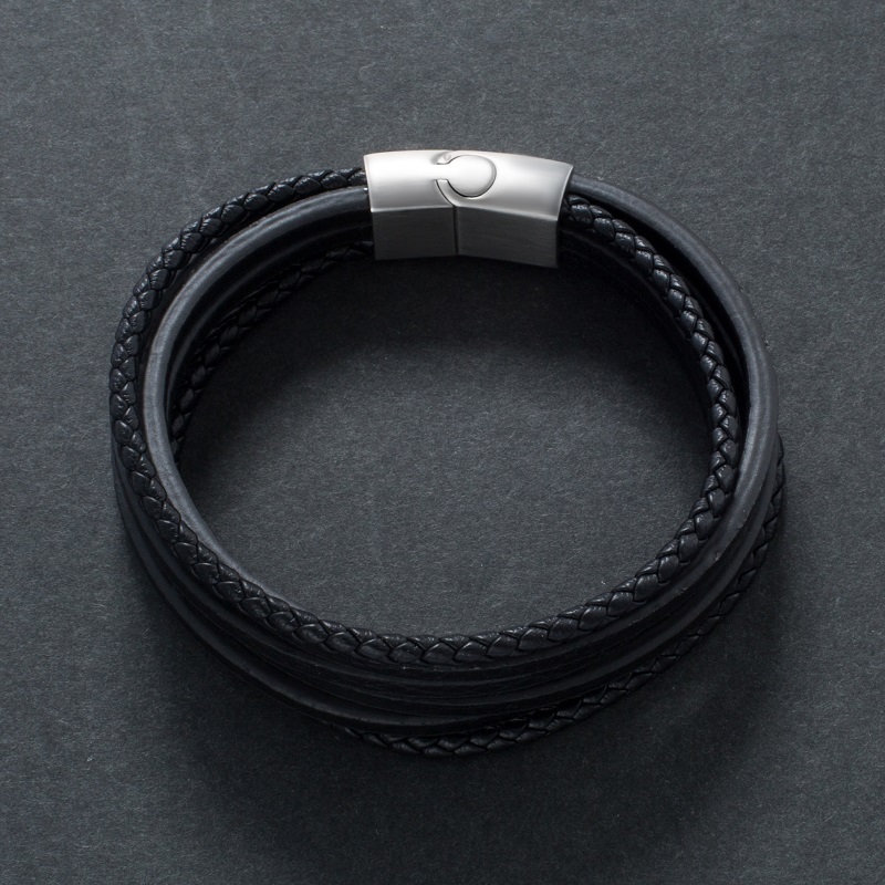Newest Black Braid Leather Bracelet Men Multilayer Rope Chain Stainless Steel Magnetic Clasp Male Bangles Fashion Jewelry Gifts
Newest Black Braid Leather Bracelet Men Multilayer Rope Chain Stainless Steel Magnetic Clasp Male Bangles Fashion Jewelry Gifts