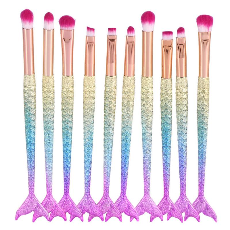 10PCS Professional Makeup Brushes Set Mermaid Brush Set Foundation Eyeshadow Brushes Makeup Beauty L58
10PCS Professional Makeup Brushes Set Mermaid Brush Set Foundation Eyeshadow Brushes Makeup Beauty L58
