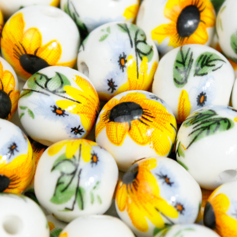 10mm 12mm Sunflower Pattern Ceramic String Round Shape Beads for Diy Bracelet Necklace and Making Jewelry
10mm 12mm Sunflower Pattern Ceramic String Round Shape Beads for Diy Bracelet Necklace and Making Jewelry