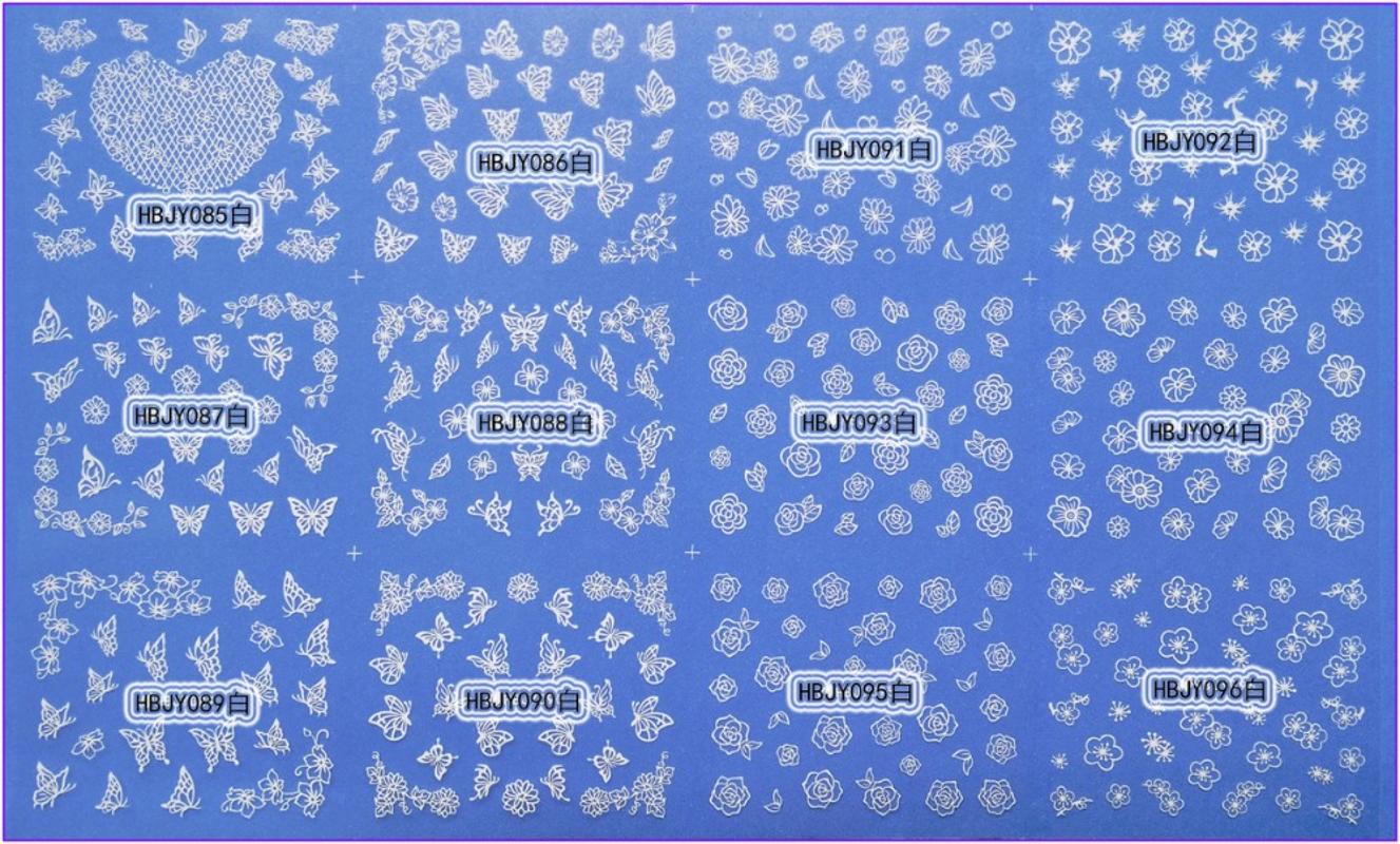 12 PCS / LOT SELF-ADHESIVE 3D NAIL TATTOOS STICKER WHITE BLACK GOLD SILVER SWEET HEART BUTTERFLY FLOWER HBJY085-096, Hbjy085-096silver
12 PCS / LOT SELF-ADHESIVE 3D NAIL TATTOOS STICKER WHITE BLACK GOLD SILVER SWEET HEART BUTTERFLY FLOWER HBJY085-096, Hbjy085-096silver