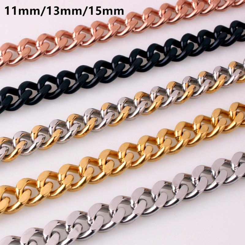 11/13/15MM Fashion Unisex Jewelry 316L Stainless Steel Mutil-Color Cuban Curb Link Chain Mens Womens Necklace Or Bracelet 7-40
11/13/15MM Fashion Unisex Jewelry 316L Stainless Steel Mutil-Color Cuban Curb Link Chain Mens Womens Necklace Or Bracelet 7-40