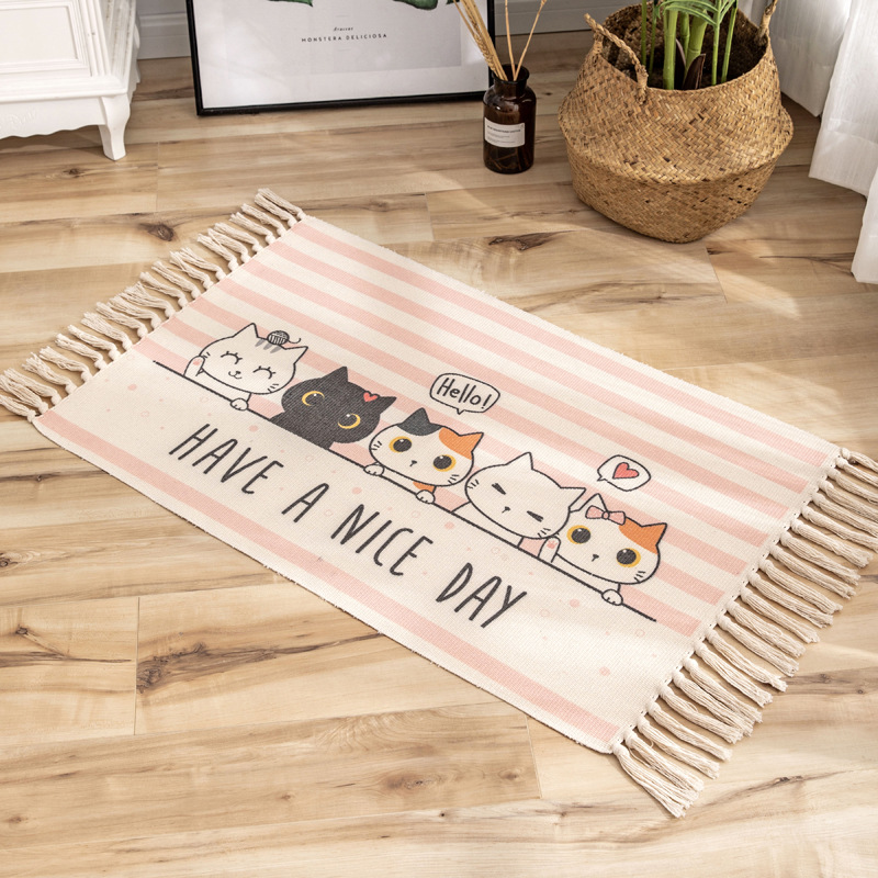 Carpets Bohemian Cotton Linen Hand Woven Rugs 60x90cm Geometric Floor Mat Bedroom Living Room Carpet With Tassels Home Decor, A16
Carpets Bohemian Cotton Linen Hand Woven Rugs 60x90cm Geometric Floor Mat Bedroom Living Room Carpet With Tassels Home Decor, A16