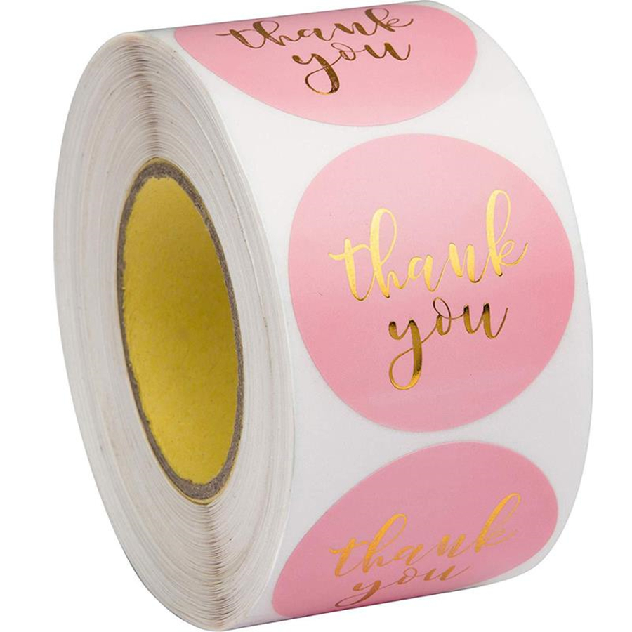 Pink Paper Label Stickers Gold Thank You Sticker Scrapbooking 500pcs for Wedding Gift Card Business Packaging Stationery Sticker YJL88
Pink Paper Label Stickers Gold Thank You Sticker Scrapbooking 500pcs for Wedding Gift Card Business Packaging Stationery Sticker YJL88