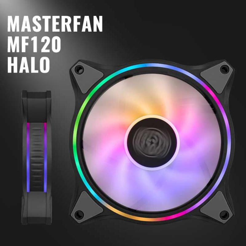 

Cooler Master MF120 HALO 12cm DC 12V ARGB Cooling Fan 4-Pin PWM Addressable RGB Quiet Cooler Radiator for Computer Case Chassis