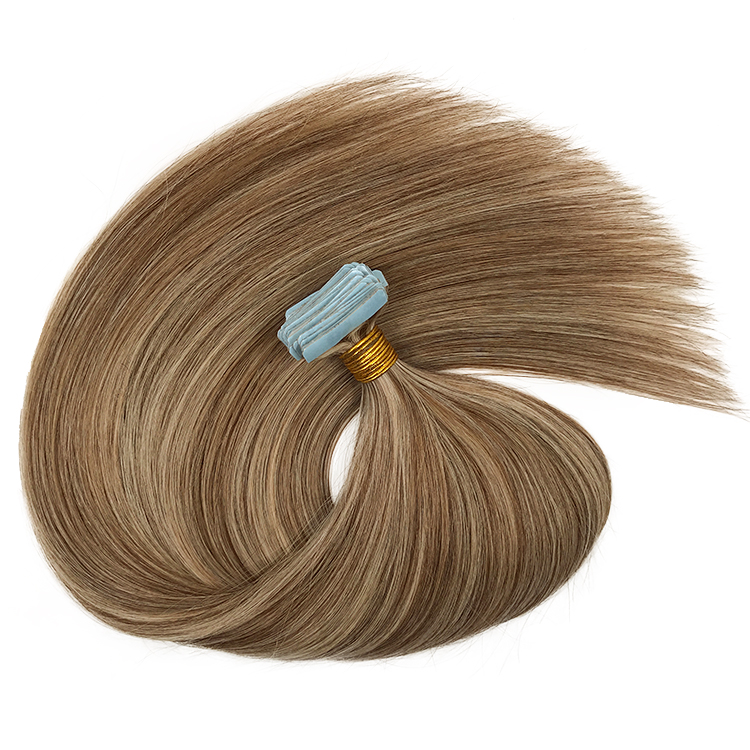 Premium Highlights Tape in Human Hair Extensions#8 color Mixed #24 Blonde color Balayage Invisiable Tape on Hair Extensions 100g/40pcs