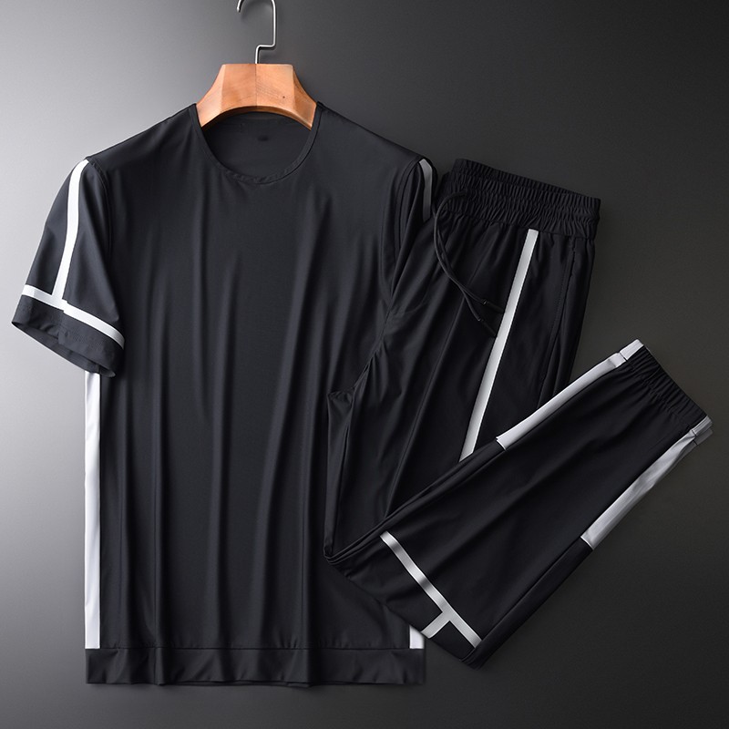 New Summer Mens Sets (t-shirts+pants) Luxury Printed Sports Short Sleeve Male Suits Elastic Waist Slim Fit Man Sets 4XL, Black tzt20143
New Summer Mens Sets (t-shirts+pants) Luxury Printed Sports Short Sleeve Male Suits Elastic Waist Slim Fit Man Sets 4XL, Black tzt20143