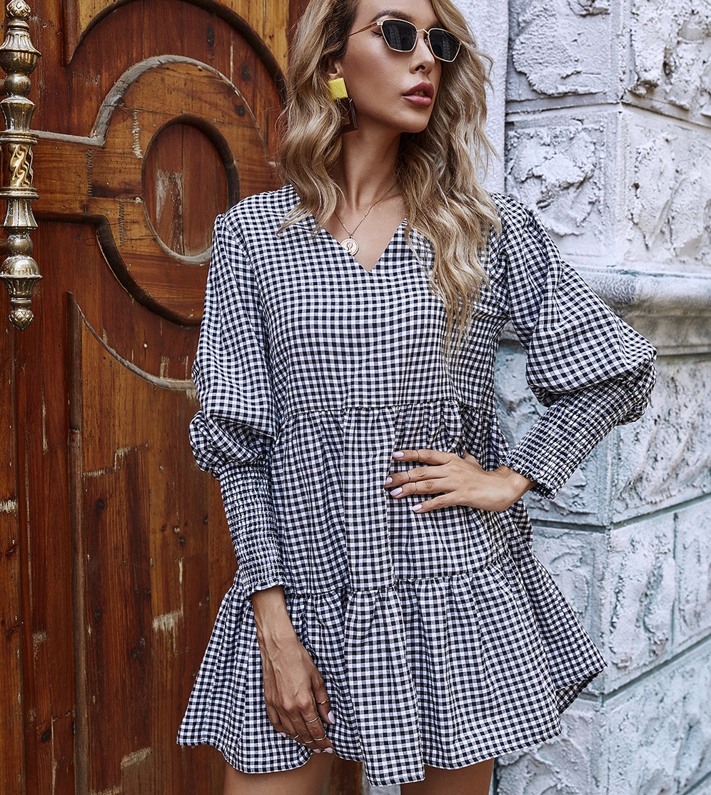 Autumn Fahsion Vacation Womens Strapless Boho ball mini Dress Evening Gown Beach fress Plaid skirt long sleeve Sundress Casual Dresses loose, Black
Autumn Fahsion Vacation Womens Strapless Boho ball mini Dress Evening Gown Beach fress Plaid skirt long sleeve Sundress Casual Dresses loose, Black