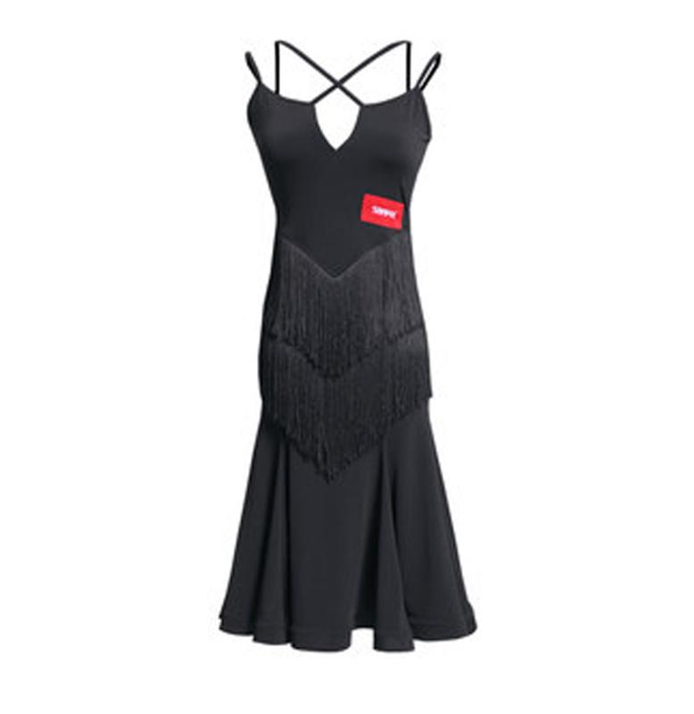 Latin dance skirt dress sexy female adult new style competition dance dress tassel practice clothes, Black
Latin dance skirt dress sexy female adult new style competition dance dress tassel practice clothes, Black