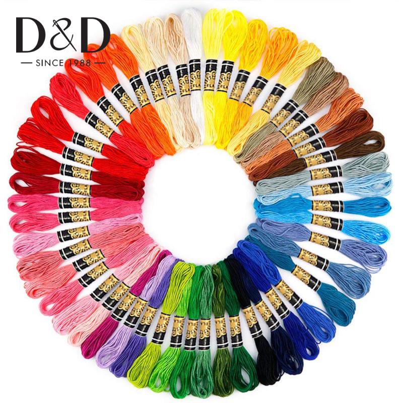50 Skeins Embroidery Thread Friendship Bracelets Floss Rainbow Color Embroidery Thread Cross Stitch Floss DIY Sewing Tools
