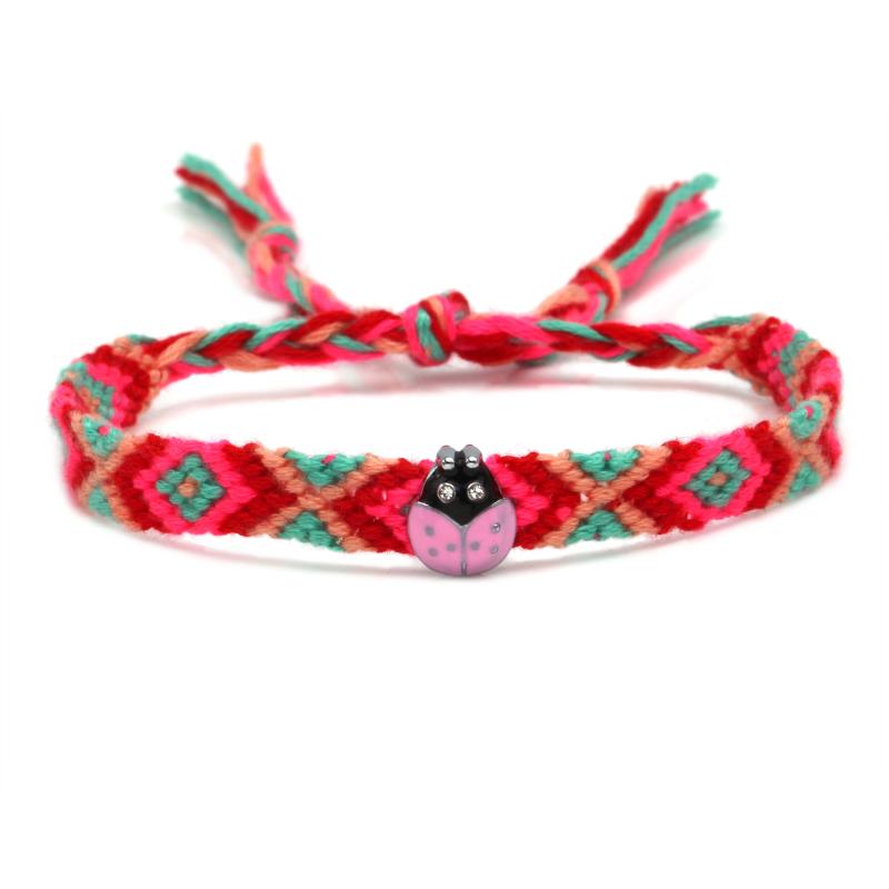 Boho Cute Pink Ladybird Lucky Charm Woven Friendship Bracelet Women Men Bohemian Insect Handmade String Braided Jewelry Present
Boho Cute Pink Ladybird Lucky Charm Woven Friendship Bracelet Women Men Bohemian Insect Handmade String Braided Jewelry Present