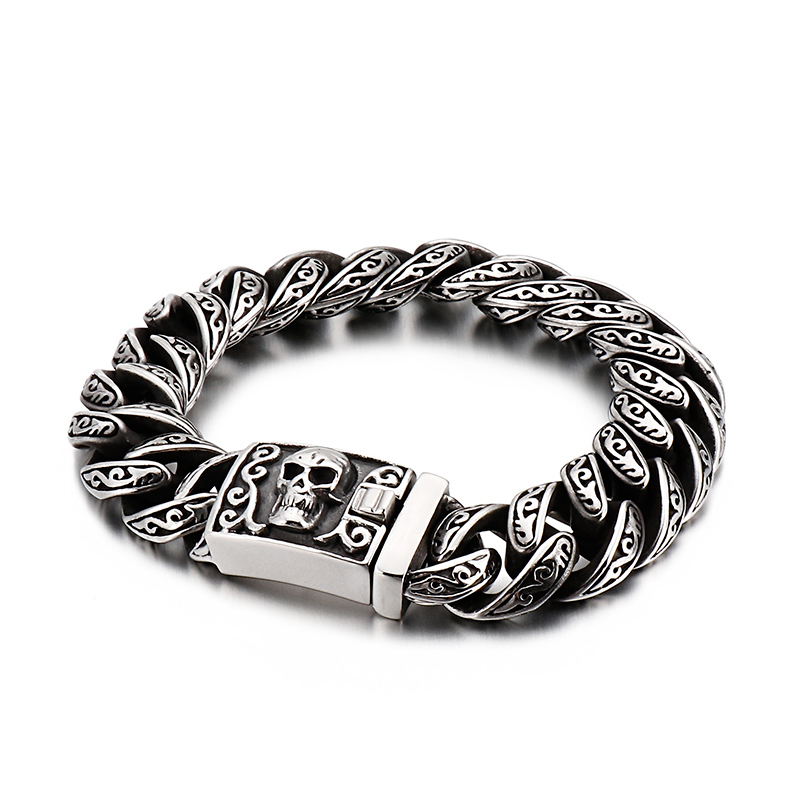 Punk Skull Charm Bracelet Mens 22cm 21.5cm Stainless Steel Mysterious Symbol Link Chain Armband Boho Homme Jewelry 2020
Punk Skull Charm Bracelet Mens 22cm 21.5cm Stainless Steel Mysterious Symbol Link Chain Armband Boho Homme Jewelry 2020
