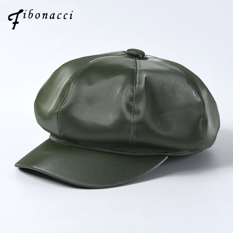 Fibonacci New Fashion Octagonal Hats For Women Faux Leather Newsboy Cap Berets Vintage Painter Hat Casual Women's Cap Green, Black
Fibonacci New Fashion Octagonal Hats For Women Faux Leather Newsboy Cap Berets Vintage Painter Hat Casual Women's Cap Green, Black