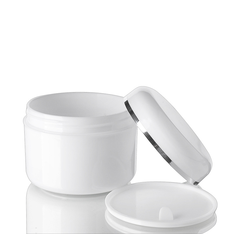 White Empty Refillable Cosmetic Bottle Plastic Jars with Lid Make Up Face Cream Lotion Storage Container Travel Bottle
