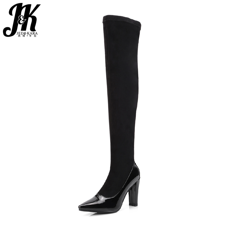 JK 2020 New High Heels Over The Knee Boots Pu Female Stretch Shoes Winter Elastic Boot Warm Pointed Toe Footwear Big Size 34-43, Gray
JK 2020 New High Heels Over The Knee Boots Pu Female Stretch Shoes Winter Elastic Boot Warm Pointed Toe Footwear Big Size 34-43, Gray