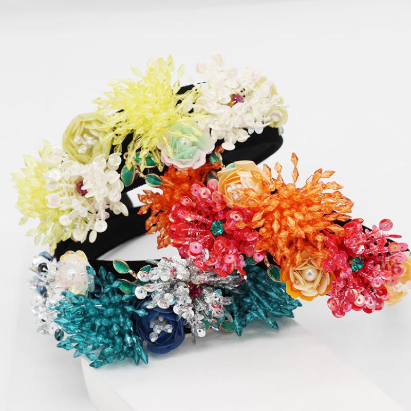 New European and American fashion temperament crystal flower personality exaggerated headband travel wild casual headband 858
New European and American fashion temperament crystal flower personality exaggerated headband travel wild casual headband 858