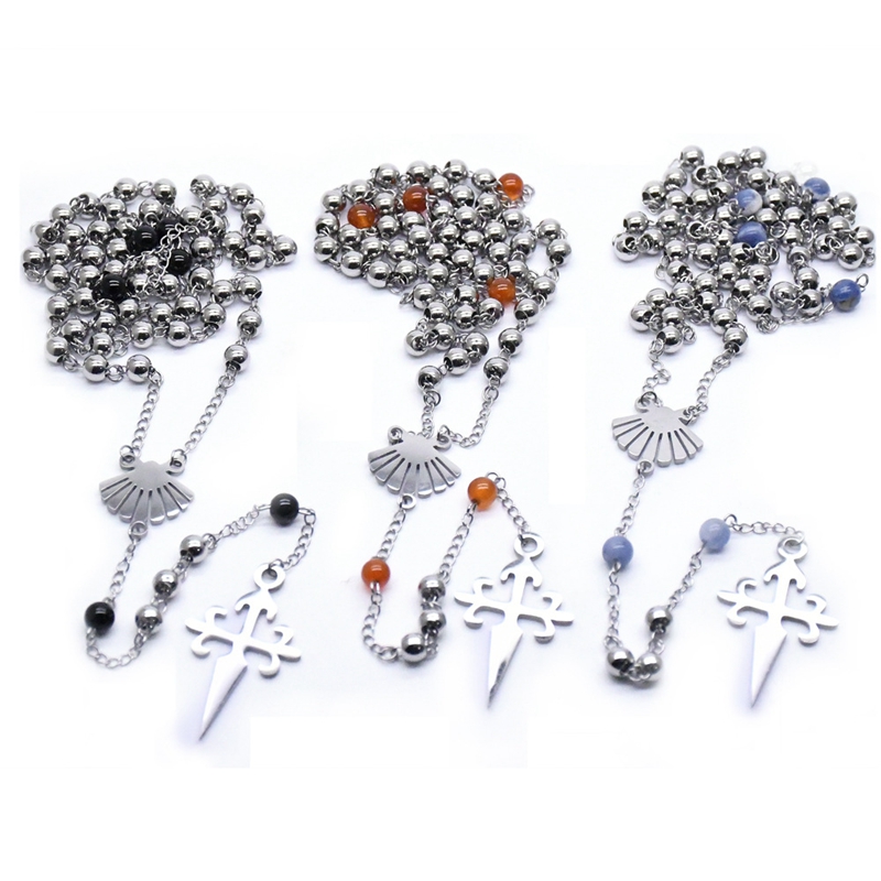 Stainless Steel Shell Cross Rosary Neckalce Santiago Rosary Catholic Religious Pray Jewelry For Men Women
Stainless Steel Shell Cross Rosary Neckalce Santiago Rosary Catholic Religious Pray Jewelry For Men Women