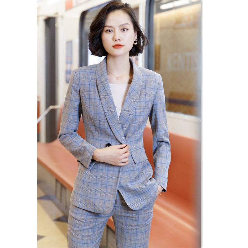 Blue Suit Woman Costume 2 Piece Set Plaid Full Sleeve Blazer Trousers Set Office Jacket Pantsuit Feminine Suit, Khaki pant suit
Blue Suit Woman Costume 2 Piece Set Plaid Full Sleeve Blazer Trousers Set Office Jacket Pantsuit Feminine Suit, Khaki pant suit
