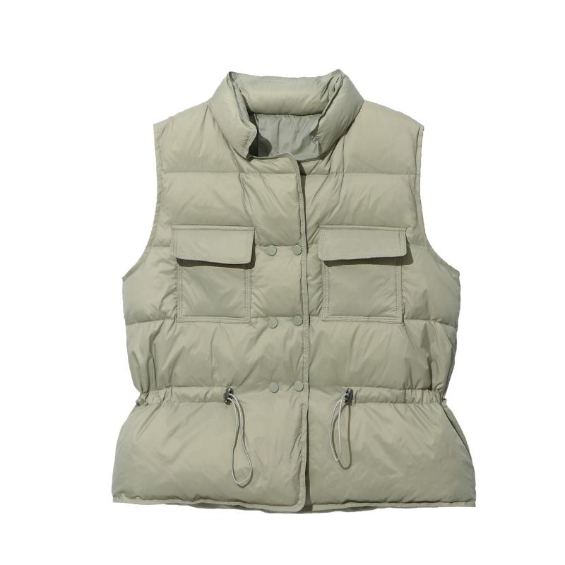 White Duck Down Coat Women's Short Vest Outdoor Camping Student Sport Thin Drawstring Fashion Slimming Waistcoat, Black
White Duck Down Coat Women's Short Vest Outdoor Camping Student Sport Thin Drawstring Fashion Slimming Waistcoat, Black