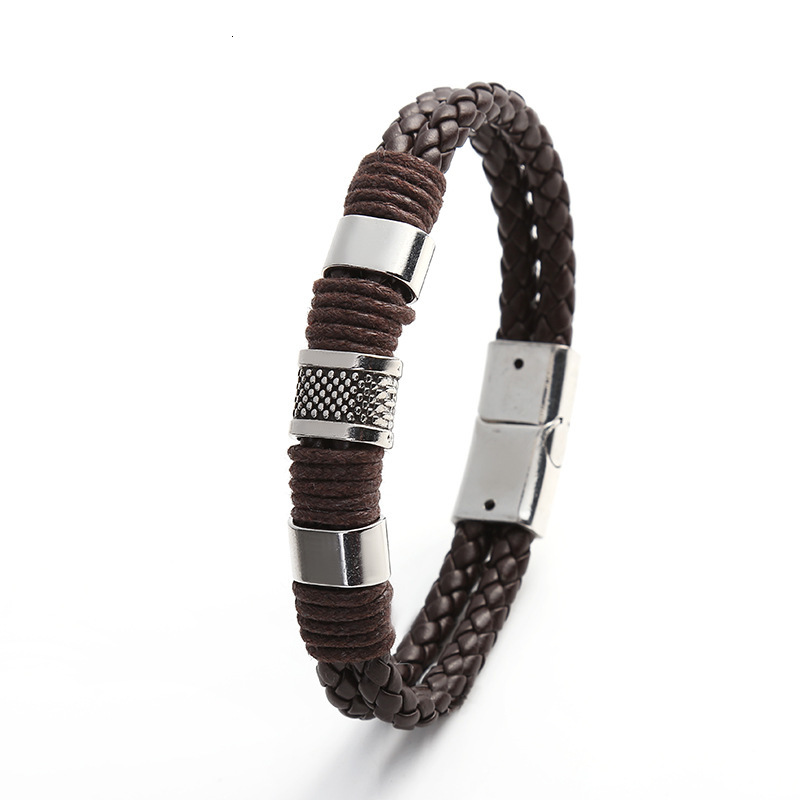 Multilayer Braided Leather Men Bracelet Bangles Magnetic-clasp Cowhide Wrap Trendy Personality Bracelet Couple Gift Accessories
Multilayer Braided Leather Men Bracelet Bangles Magnetic-clasp Cowhide Wrap Trendy Personality Bracelet Couple Gift Accessories