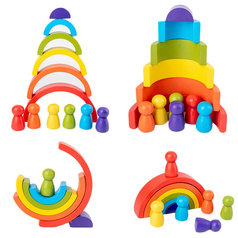 DIY Children's Wooden Rainbow Toy Creative Wood Rainbow Stacked Balance Blocks Baby Toy Montessori Educational Toys for Children
DIY Children's Wooden Rainbow Toy Creative Wood Rainbow Stacked Balance Blocks Baby Toy Montessori Educational Toys for Children