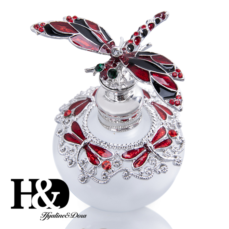 H&D 40ml Red Dragonfly Capped Perfume Bottle Fancy Crystal Bejeweled Empty Refillable Glass Fragrance Container Wedding Favors
H&D 40ml Red Dragonfly Capped Perfume Bottle Fancy Crystal Bejeweled Empty Refillable Glass Fragrance Container Wedding Favors