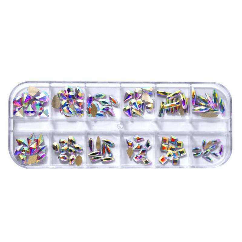 3D Nail Art Rhinestones Mix Crystal AB Rhinestonek Glitter Diamonds Tips Decoration 12 Grid Long Box Set Accessories
3D Nail Art Rhinestones Mix Crystal AB Rhinestonek Glitter Diamonds Tips Decoration 12 Grid Long Box Set Accessories