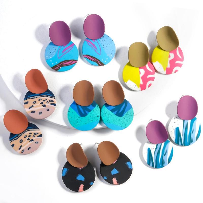 FLASHBUY New Style Polymer Clay Drop Earrings For Women 2020 Unique Round Satment Earrings Fashion Jewelry Gift
FLASHBUY New Style Polymer Clay Drop Earrings For Women 2020 Unique Round Satment Earrings Fashion Jewelry Gift
