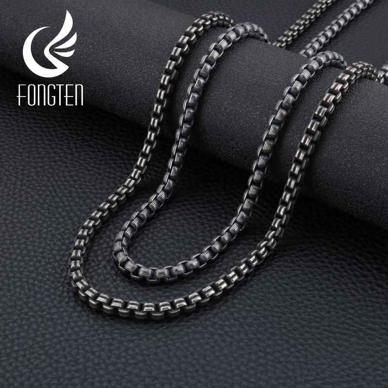 Fongten Retro Gothic Link Chain Necklace Men Stainless Steel Black Long Necklaces Vintage Hip Hop bff custom Necklace Jewelry
Fongten Retro Gothic Link Chain Necklace Men Stainless Steel Black Long Necklaces Vintage Hip Hop bff custom Necklace Jewelry
