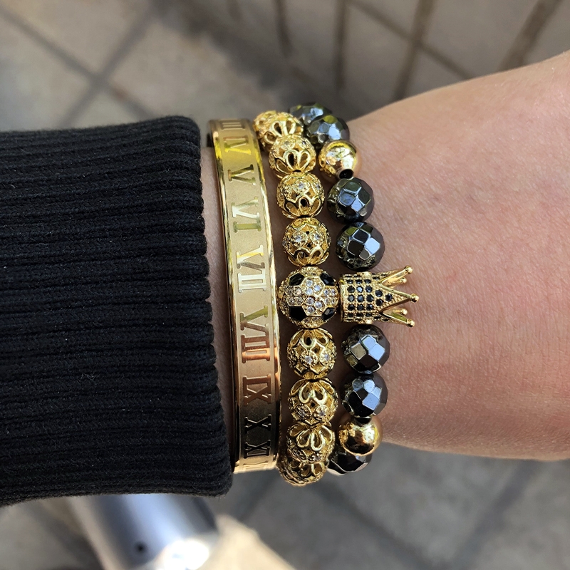 Men bracelet Jewelry 3pcs/Set Crown Jewelry Bileklik Hematite Beads Braiding Bracelets For Women Pulseira Masculina Feminina
Men bracelet Jewelry 3pcs/Set Crown Jewelry Bileklik Hematite Beads Braiding Bracelets For Women Pulseira Masculina Feminina